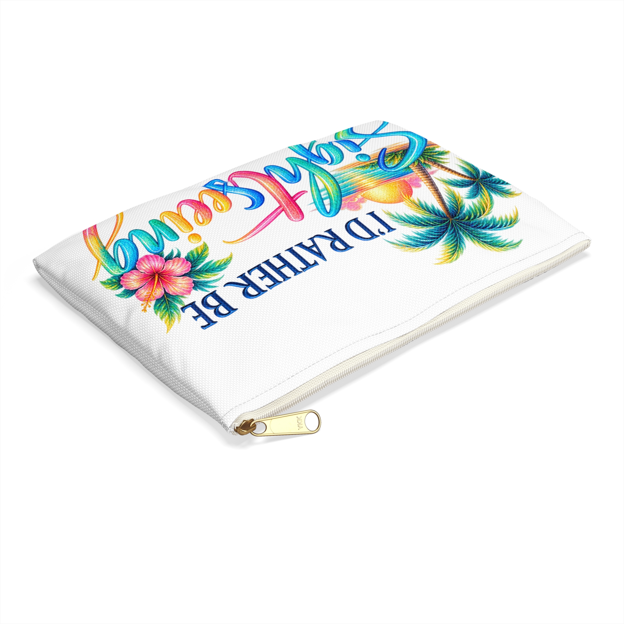 Sightseeing Accessory Pouch — "I'd Rather Be Sightseeing" Tropical Travel Makeup Bag - Image 15