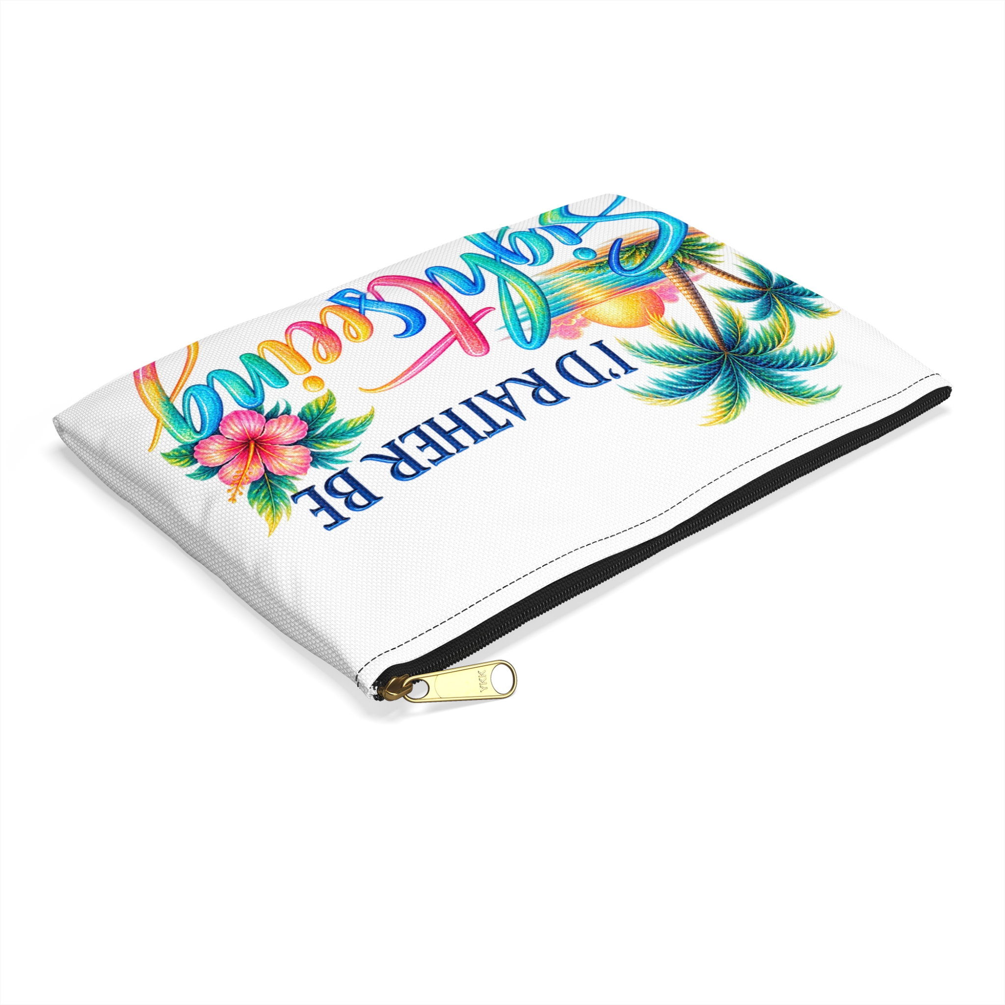 Sightseeing Accessory Pouch — "I'd Rather Be Sightseeing" Tropical Travel Makeup Bag - Image 11