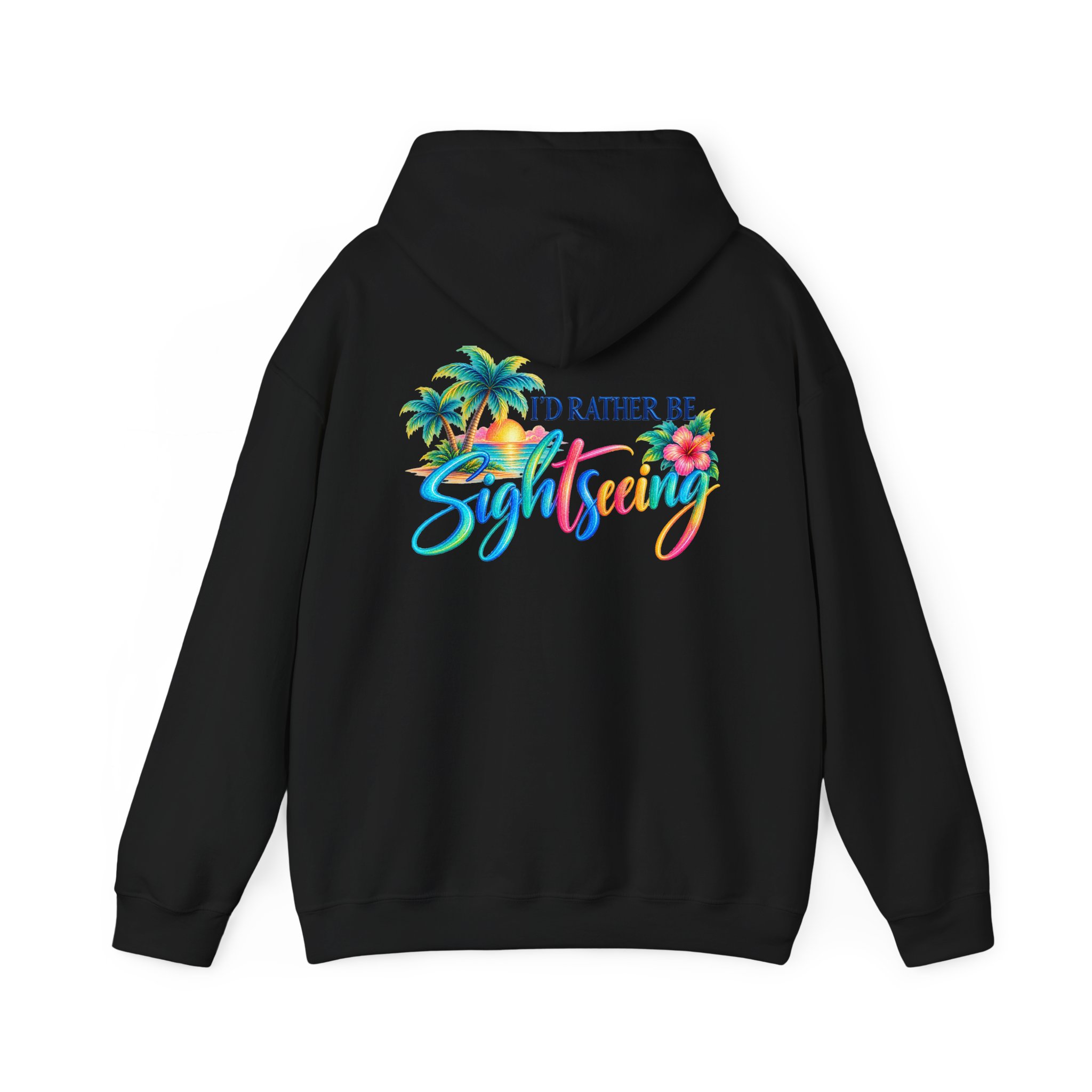 Copy of Sightseeing Hoodie — 'I'd Rather Be Sightseeing' Tropical Palm Travel Sweatshirt - Image 6